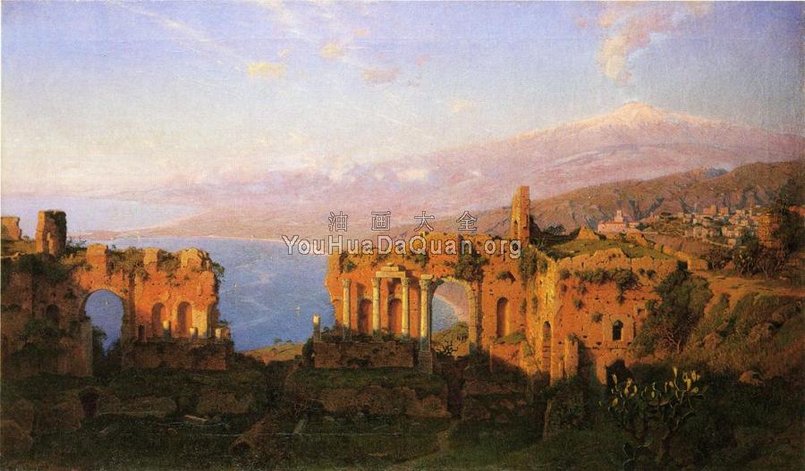 Ruins of the Roman Theatre at Taormina Sicily - 威廉·斯坦利·哈兹尔廷